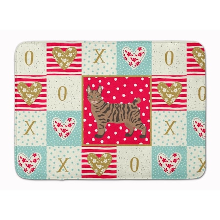 Carolines Treasures 19 x 27 in. Pixie Bob No.1 Cat Love Machine Washable Memory Foam Mat CK5678RUG
